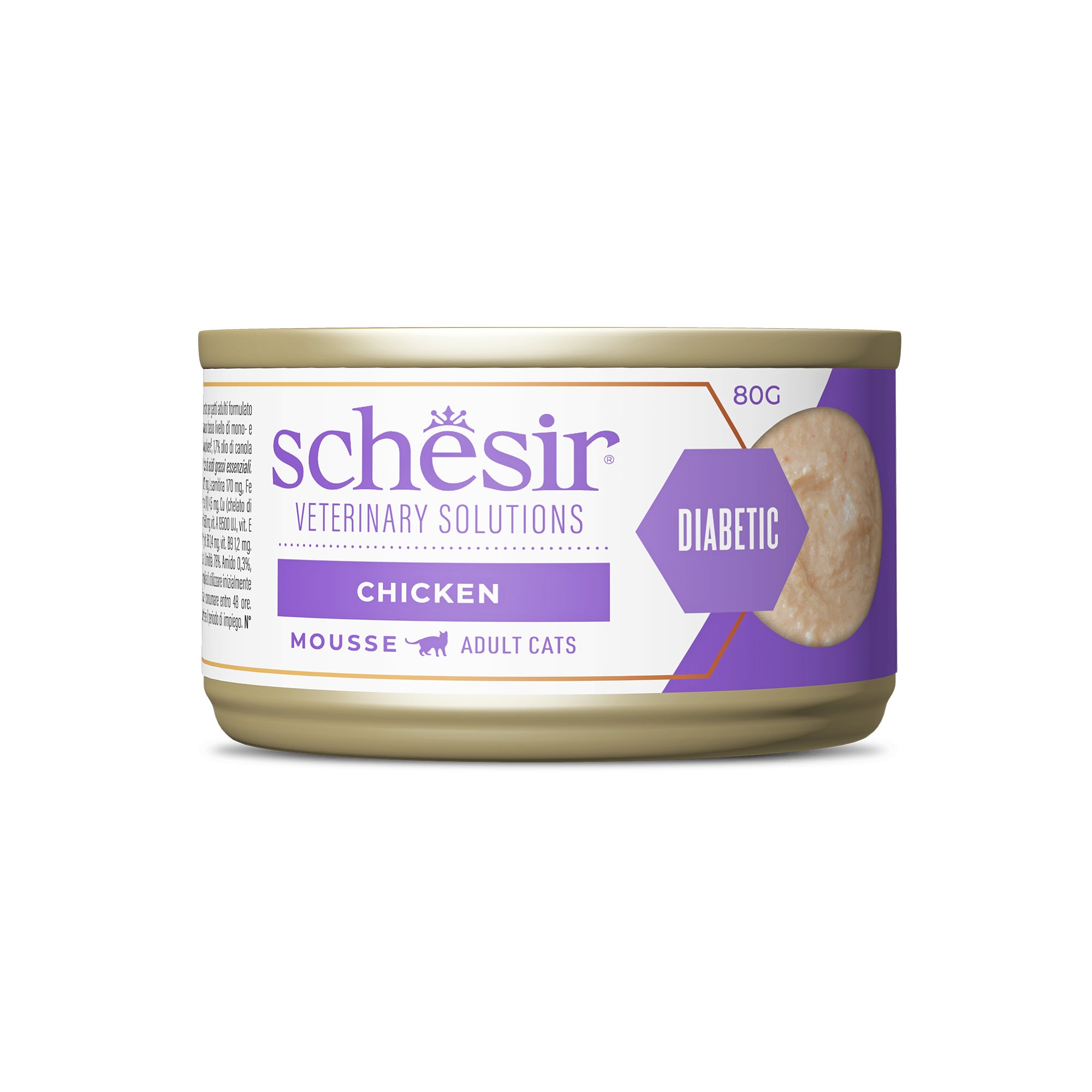 Schesir Veterinary Solution Diabetic Mousse al Pollo 8x80g